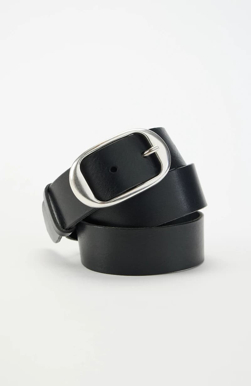 Leather Oval-Ring Belt