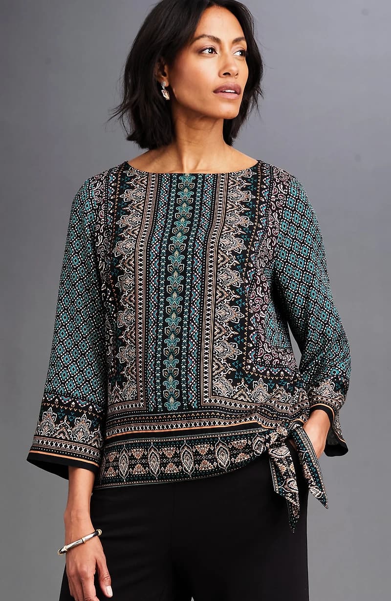 Tied-Hem Blouse