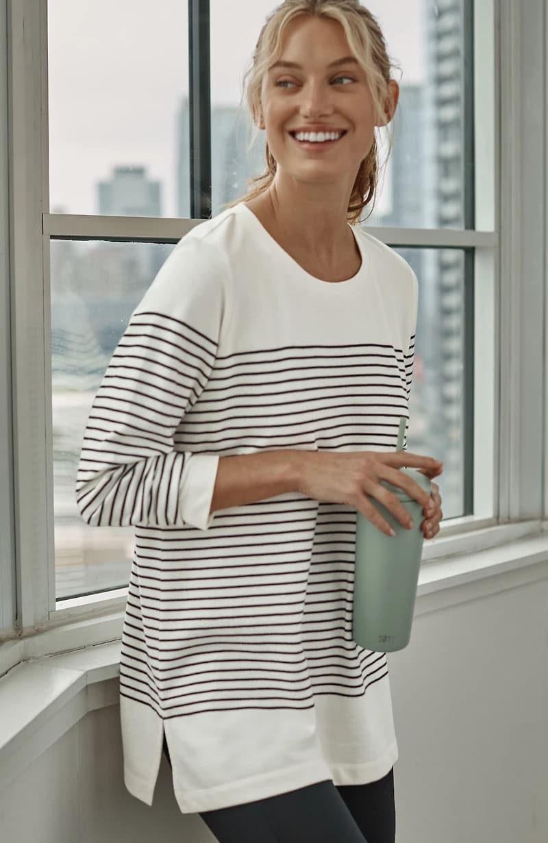 Fit French Terry Striped Tunic