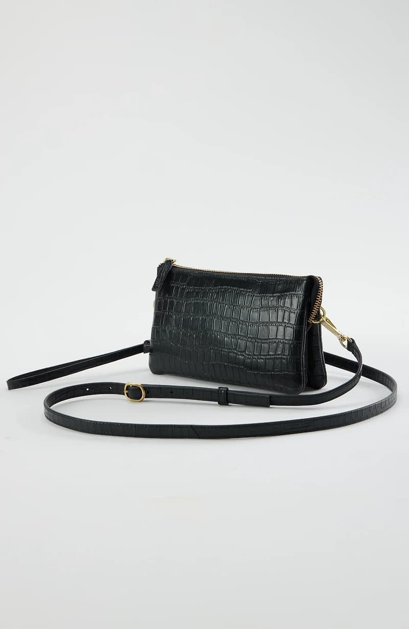Embossed Leather 3-In-1 Crossbody