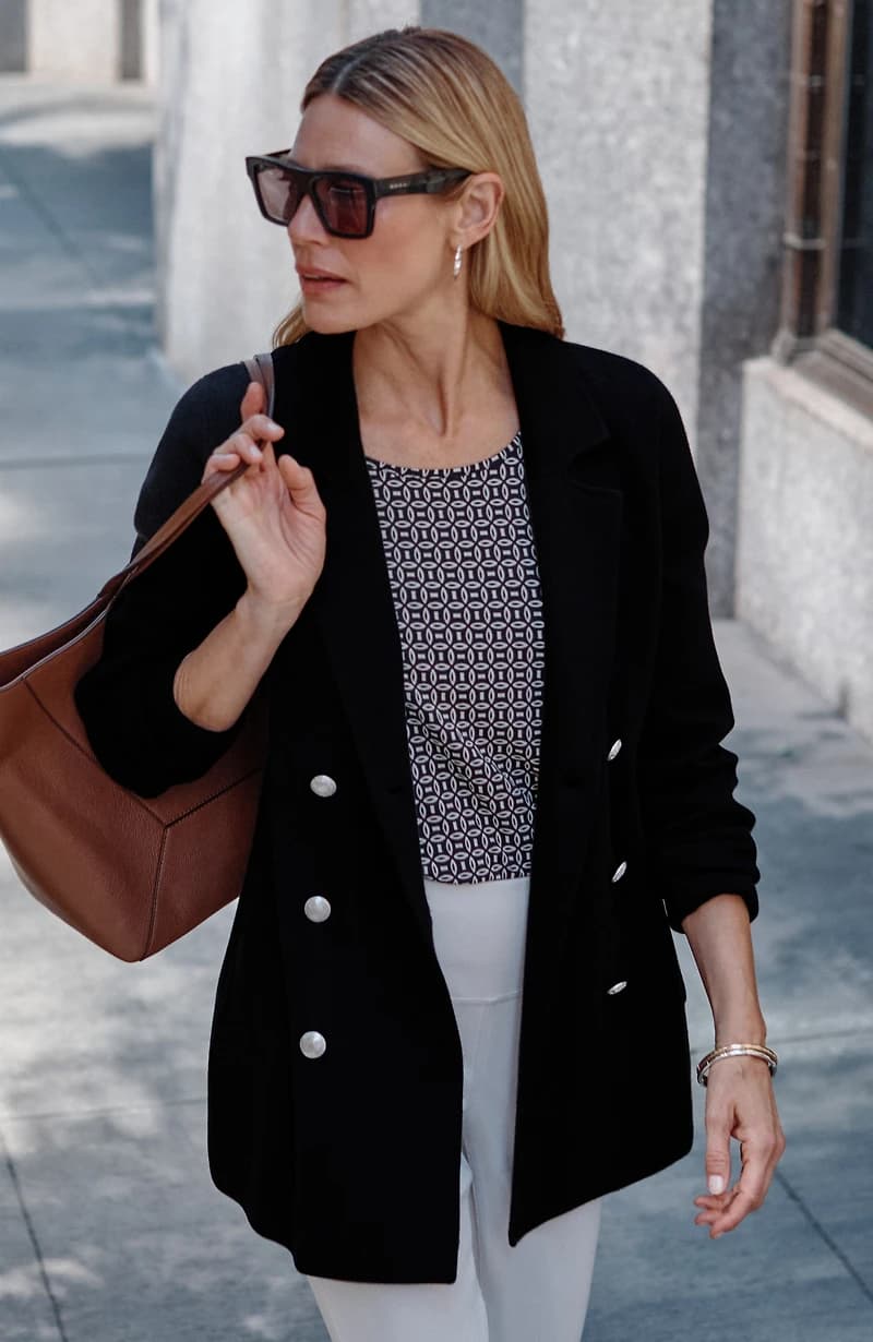 Wearever Double-Breasted Sweater Blazer