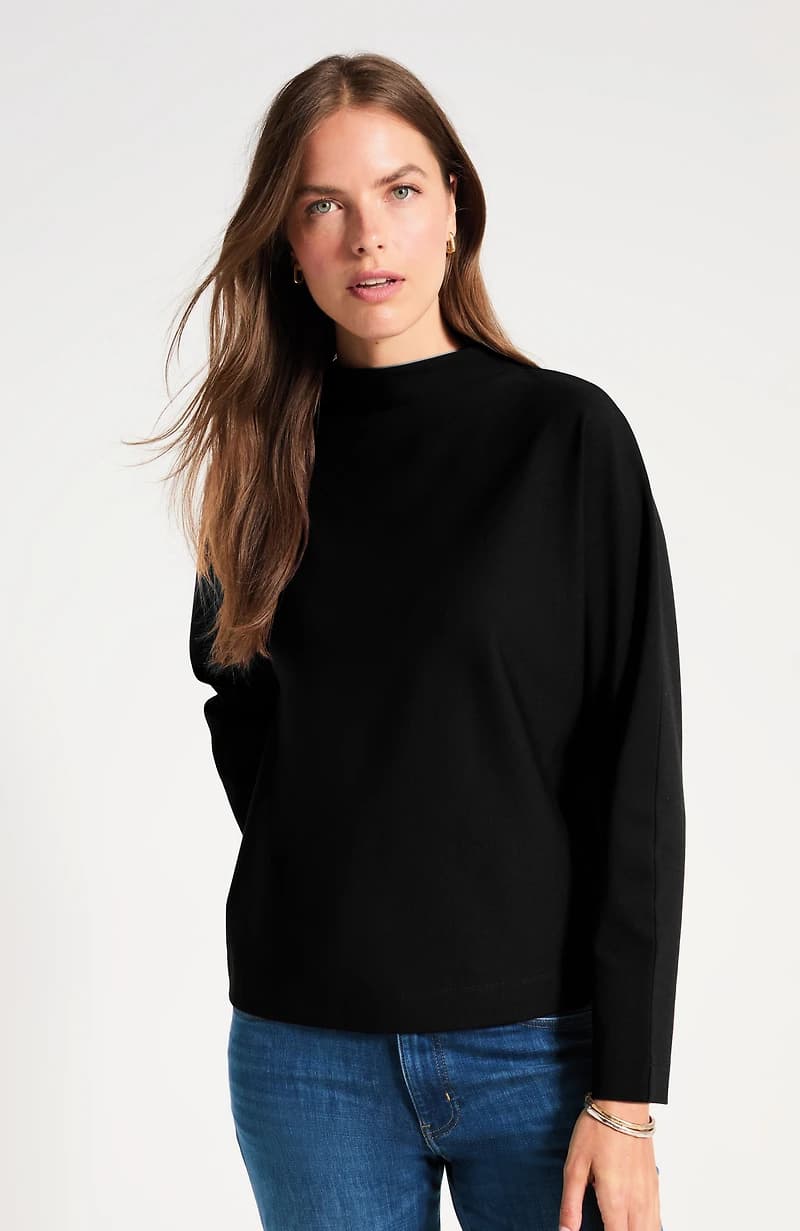 Ponte Mock-Neck Top
