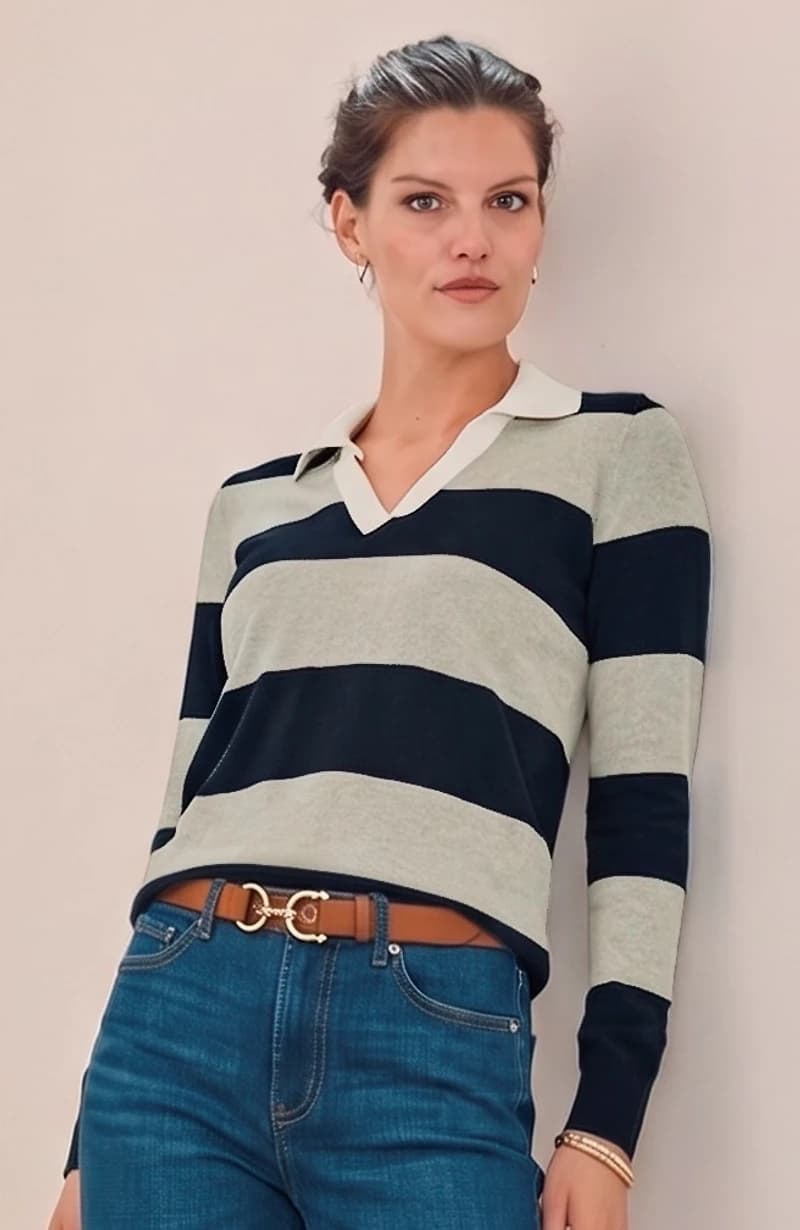 Striped Rugby Sweater