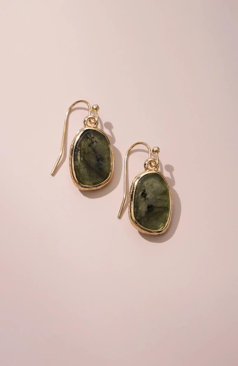 Semiprecious Labradorite Drop Earrings