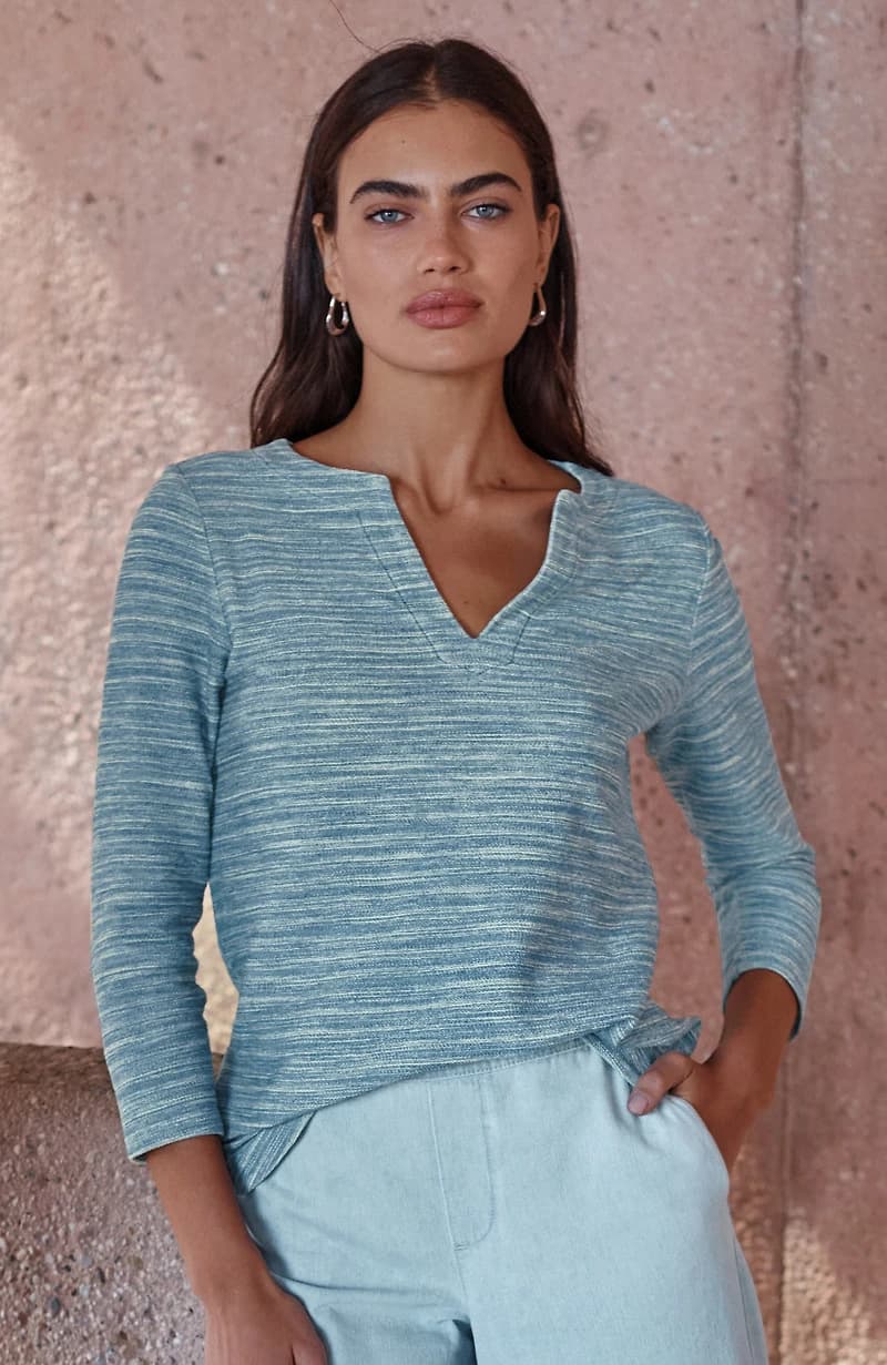 Pure Jill Space-Dyed Knit Top